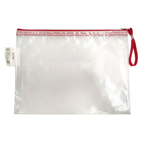 DataMax Mesh Envelope with Zip B5 373x210mm Assorted_RED - Theodist